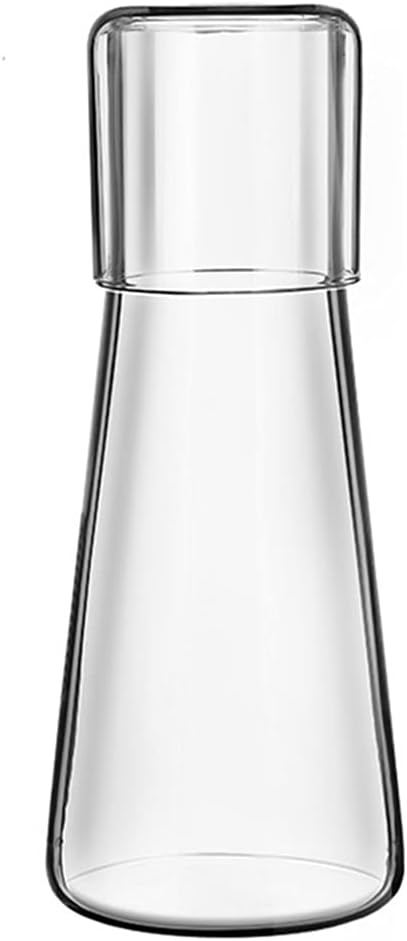 ZILJJ 850ml Bedside Water Carafe and Glass Set for a sleep friendly bedroom