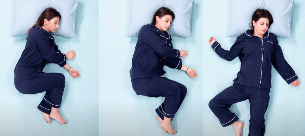 different sleeping positions for pain prevention