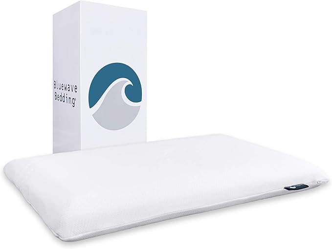 Bluewave Bedding Ultra Slim Gel Memory Foam Pillow for tummy sleepers