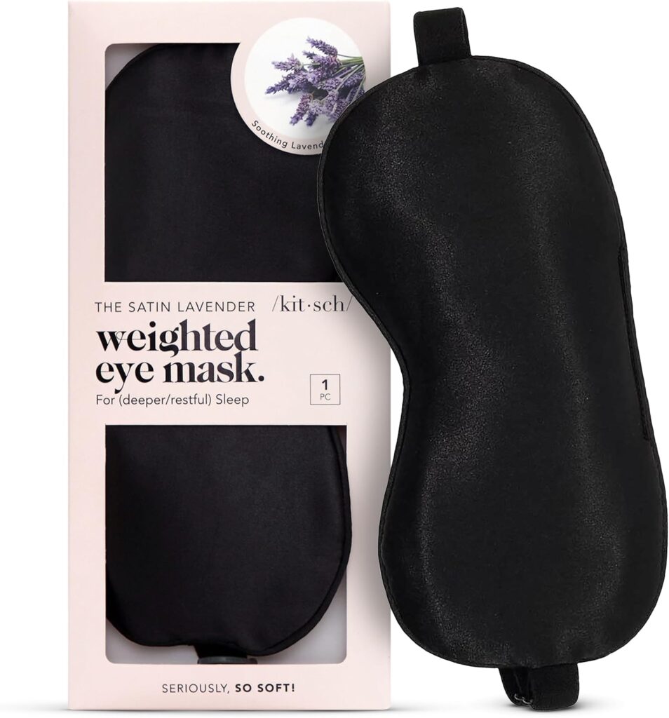 Kitsch Weighted Satin Sleep Mask for better sleep