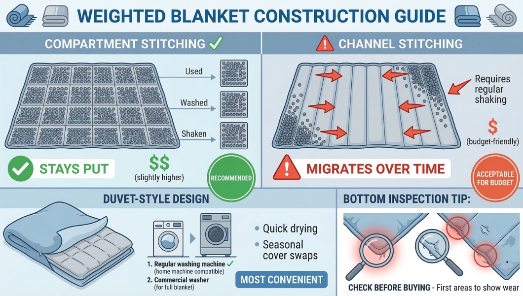 Guide for weighted blanket construction techniques