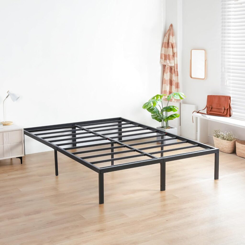 Olee sleep metal bed frame for heavy sleepers