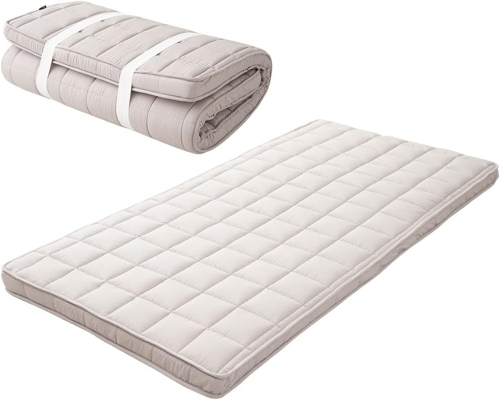 EMOOR Machi Japanese Padded Futon Mattress for back pain