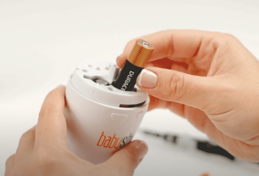 Replacing batteries of the baby shusher