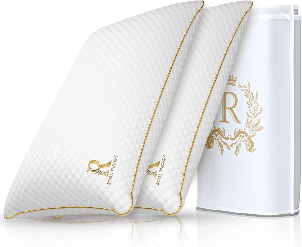 royal therapy memory foam pillow for upper back and neck pain