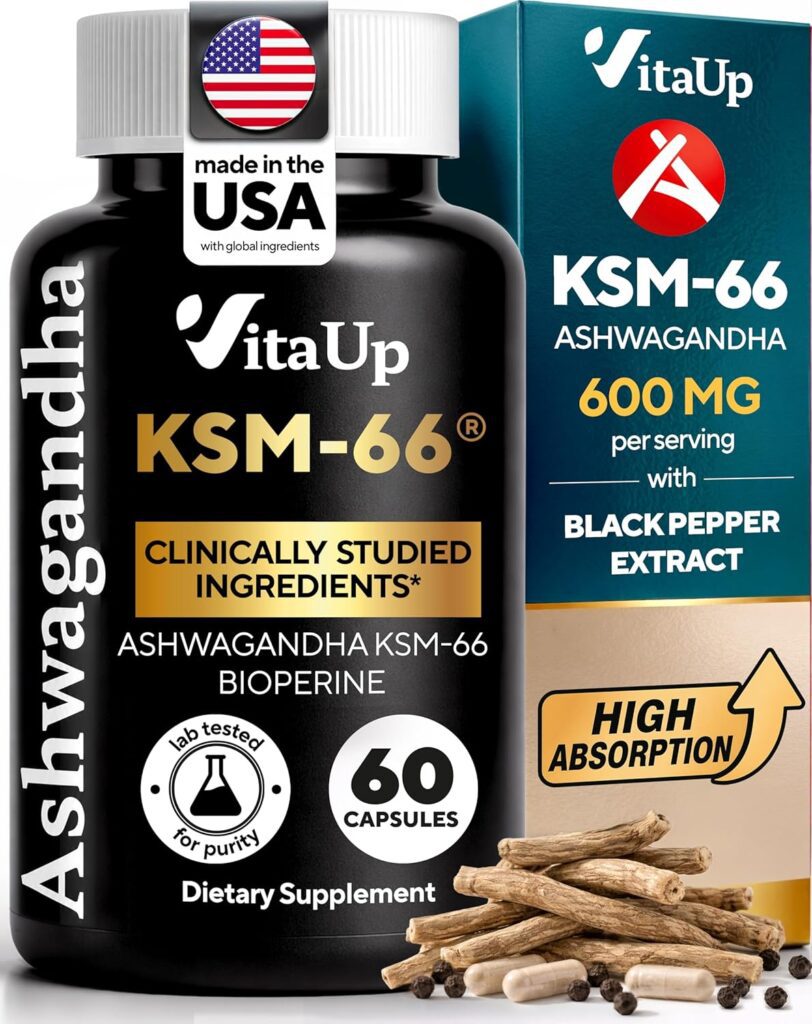 VitaUp Ashwagandha KSM 66 with Black Pepper