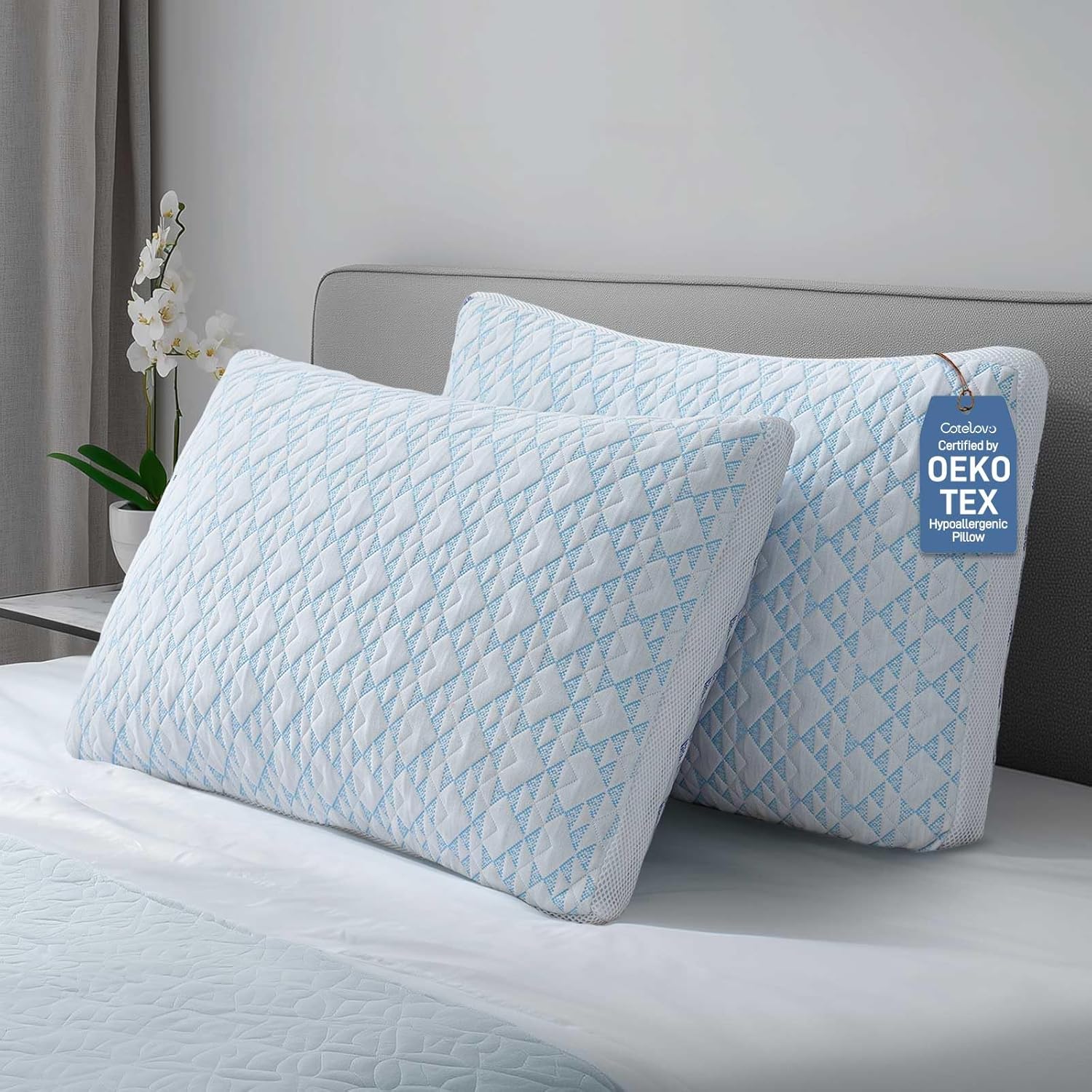 Cotelovo Adjustable Bamboo Viscose Cooling Pillow