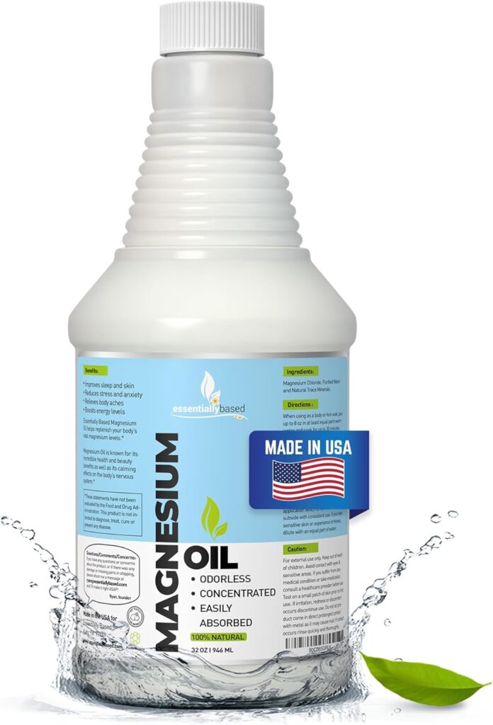 Essentially Based Pure Magnesium Oil Spray to help sooth restless legs