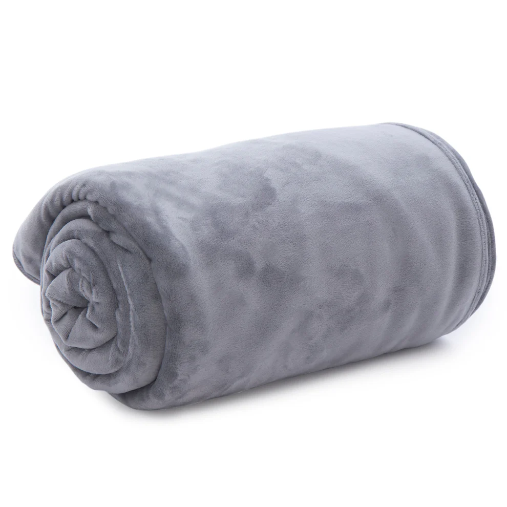 hooga earthing blanket, rolled up, plush side