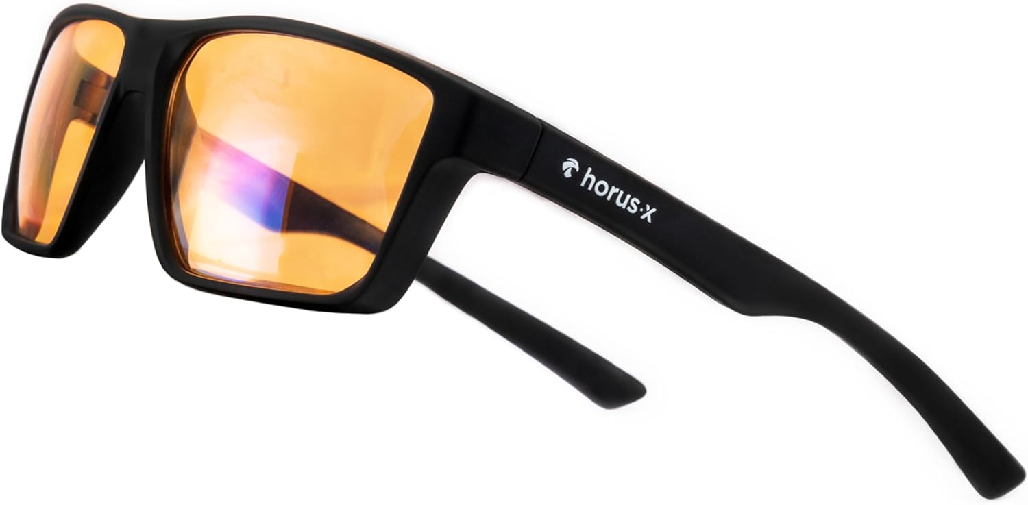 Horus X Anti-Fatigue Blue Light Blocking Glasses with amber lens