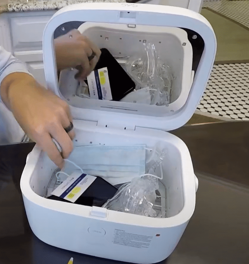 fitting cpap equipment into the liviliti paptizer uvc cpap cleaner machine