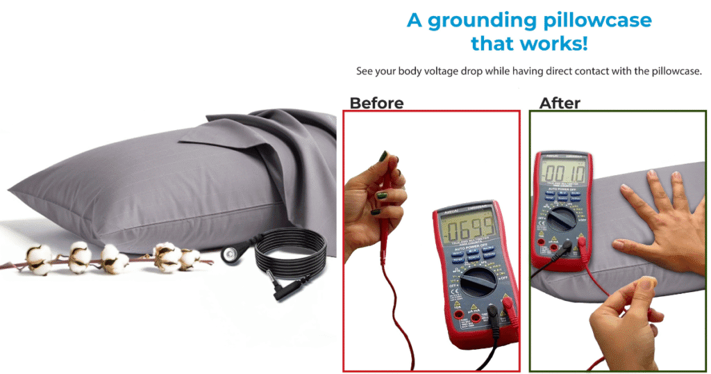 Earth and Moon Grounding Pillowcase complete kit with safety resistor