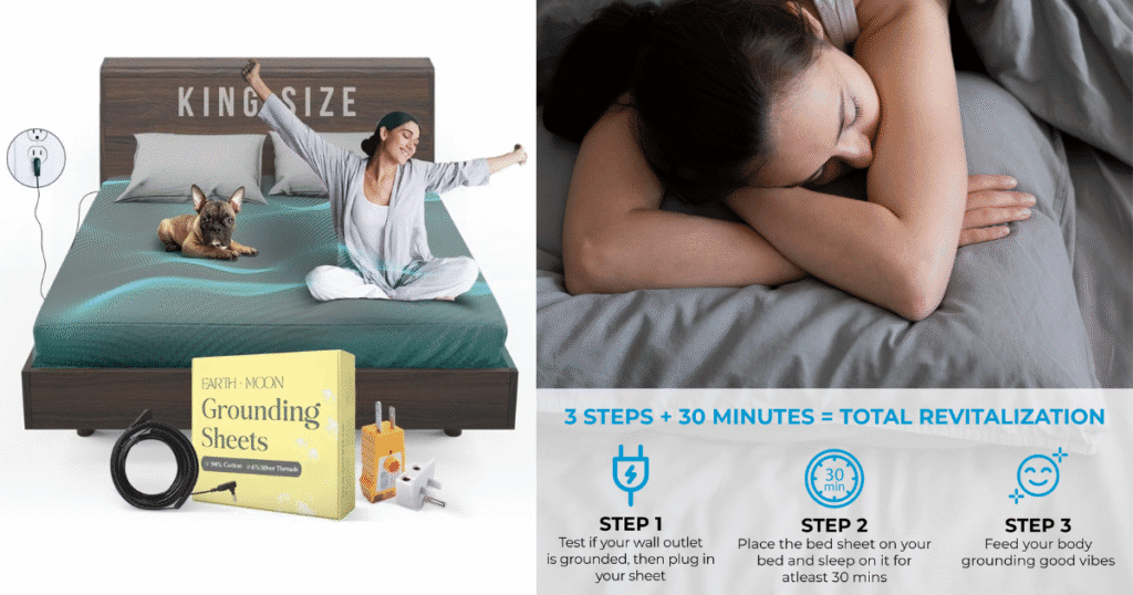 Earth and Moon Grounding Sheets with 6% silver for optimal conductivity