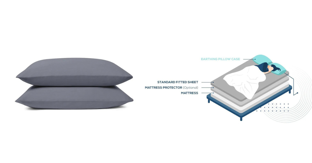 Grooni Earthing Grounding Pillowcase for better sleep and inflammation
