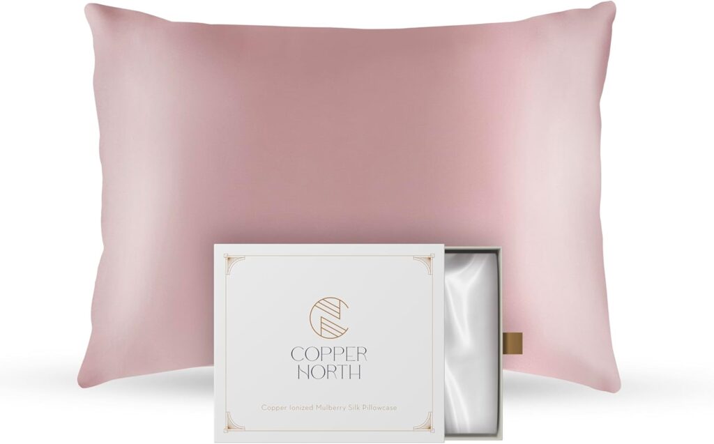 copper north silk pillowcase for wrinkles