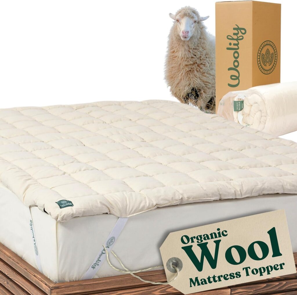 Woolify Merino Wool Mattress Topper for back pain and hot sleepers