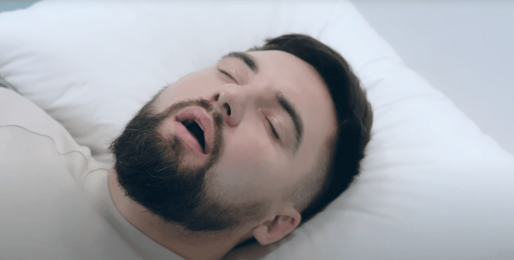 man snoring