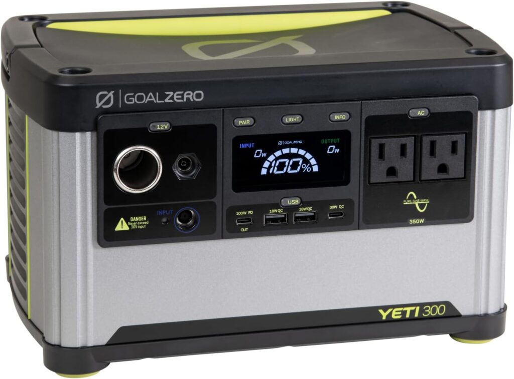 Goal Zero Yeti 300 portable power station for camping with cpap