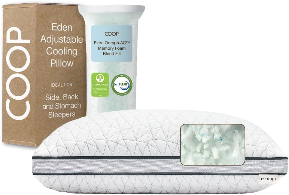 Coop Home Goods Eden Adjustable cooling Pillow