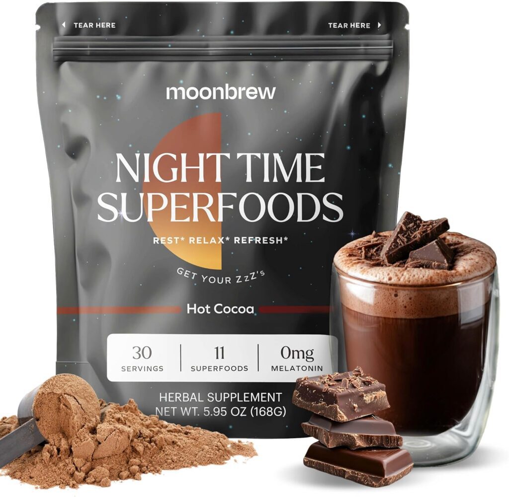 MoonBrew Nighttime Magnesium Hot Cocoa sleep mix