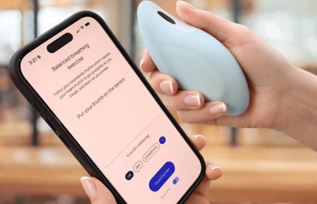 Using the Moonbird app to measure heart rate and HRV