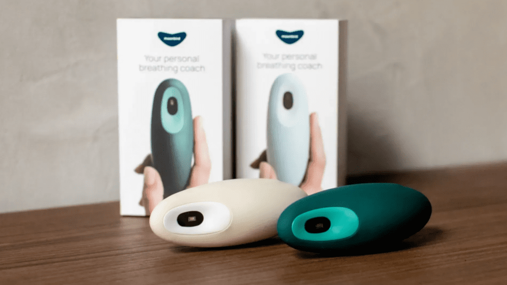 Moonbird device color options in cream and green