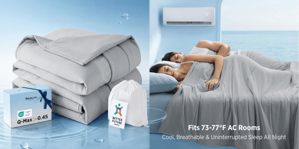 Bedsure CoolOxy Cooling Comforter for night sweats