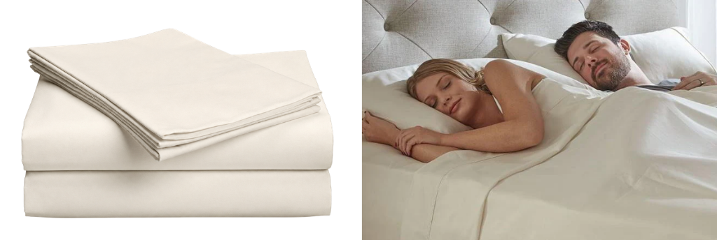 PlushBeds Organic Cooling Cotton Sheet Set for summer nights